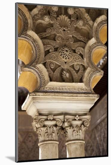 Spain, Andalusia, Sevilla, Alcazar, Royal Fortresses (The Royal Alcazar), Column Capital-Samuel Magal-Mounted Photographic Print