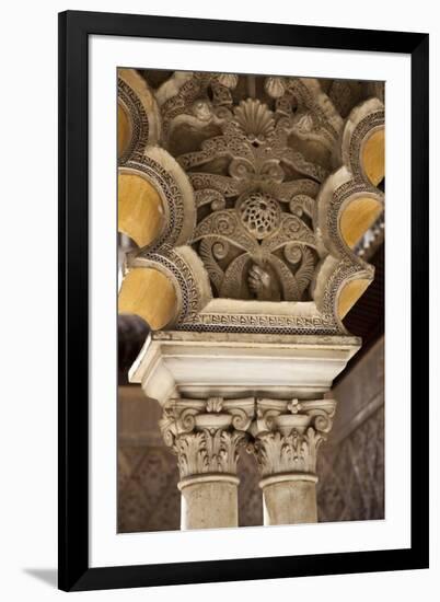 Spain, Andalusia, Sevilla, Alcazar, Royal Fortresses (The Royal Alcazar), Column Capital-Samuel Magal-Framed Photographic Print