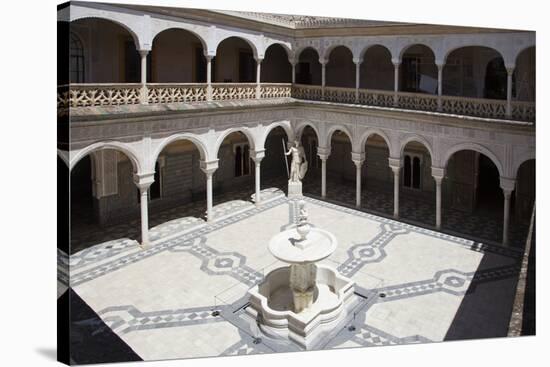 Spain, Andalusia, Sevilla, House of Pilate, Cloister and Fountain-Samuel Magal-Stretched Canvas