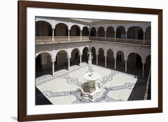 Spain, Andalusia, Sevilla, House of Pilate, Cloister and Fountain-Samuel Magal-Framed Photographic Print