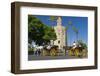 Spain, Andalusia, Seville, Arabian Tower, Torre Del Oro, Horse-Drawn Carriages-Chris Seba-Framed Photographic Print