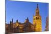 Spain, Andalusia, Seville, Cathedral Giralda, Bell Tower, Plaza Del Triunfo-Chris Seba-Mounted Photographic Print