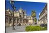 Spain, Andalusia, Seville, Cathedral, Street, Horse-Drawn Carriage-Chris Seba-Stretched Canvas