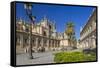 Spain, Andalusia, Seville, Cathedral, Street, Horse-Drawn Carriage-Chris Seba-Framed Stretched Canvas