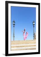 Spain, Andalusia, Seville. Flamenco Dancer Performing in Plaza De Espana-Matteo Colombo-Framed Photographic Print