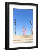 Spain, Andalusia, Seville. Flamenco Dancer Performing in Plaza De Espana-Matteo Colombo-Framed Photographic Print