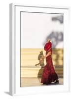 Spain, Andalusia, Seville. Flamenco Dancer Performing Outdoors-Matteo Colombo-Framed Photographic Print