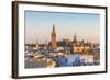 Spain, Andalusia, Seville. High Angle View of the Cathedral with the Giralda Tower-Matteo Colombo-Framed Photographic Print