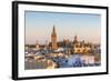 Spain, Andalusia, Seville. High Angle View of the Cathedral with the Giralda Tower-Matteo Colombo-Framed Photographic Print
