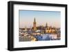 Spain, Andalusia, Seville. High Angle View of the Cathedral with the Giralda Tower-Matteo Colombo-Framed Photographic Print