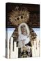 Spain, Andalusia, Seville, Holy Week, Procession, Detail of Baldachin with the Statue of Madonna-null-Stretched Canvas