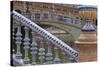 Spain, Andalusia, Seville. Plaza de Espana, ornate bridge.-Brenda Tharp-Stretched Canvas