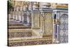 Spain, Andalusia, Seville. Plaza de Espana, ornate bridge.-Brenda Tharp-Stretched Canvas