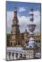 Spain, Andalusia, Seville. Plaza de Espana, ornate bridge.-Brenda Tharp-Mounted Photographic Print