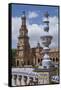 Spain, Andalusia, Seville. Plaza de Espana, ornate bridge.-Brenda Tharp-Framed Stretched Canvas