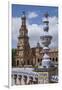 Spain, Andalusia, Seville. Plaza de Espana, ornate bridge.-Brenda Tharp-Framed Photographic Print