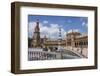 Spain, Andalusia, Seville. Plaza de Espana, ornate bridge.-Brenda Tharp-Framed Photographic Print