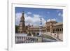 Spain, Andalusia, Seville. Plaza de Espana, ornate bridge.-Brenda Tharp-Framed Photographic Print