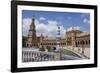 Spain, Andalusia, Seville. Plaza de Espana, ornate bridge.-Brenda Tharp-Framed Photographic Print