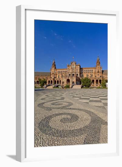 Spain, Andalusia, Seville, Plaza De Espana, Palacio Central-Chris Seba-Framed Photographic Print