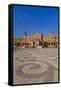 Spain, Andalusia, Seville, Plaza De Espana, Palacio Central-Chris Seba-Framed Stretched Canvas