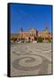 Spain, Andalusia, Seville, Plaza De Espana, Palacio Central-Chris Seba-Framed Stretched Canvas