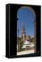 Spain, Andalusia, Seville, Plaza De Espana, West Tower-Chris Seba-Framed Stretched Canvas