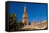 Spain, Andalusia, Seville, Plaza De Espana, West Tower-Chris Seba-Framed Stretched Canvas