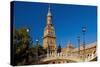 Spain, Andalusia, Seville, Plaza De Espana, West Tower-Chris Seba-Stretched Canvas