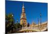 Spain, Andalusia, Seville, Plaza De Espana, West Tower-Chris Seba-Mounted Photographic Print