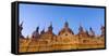 Spain, Aragon Region, Zaragoza, Basilica Del Pilar, Panorama at Dusk-Shaun Egan-Framed Stretched Canvas