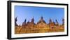 Spain, Aragon Region, Zaragoza, Basilica Del Pilar, Panorama at Dusk-Shaun Egan-Framed Photographic Print