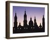 Spain, Aragon Region, Zaragoza Province, Zaragoza, Basilica De Nuestra Senora De Pilar and the Puen-Walter Bibikow-Framed Photographic Print