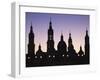 Spain, Aragon Region, Zaragoza Province, Zaragoza, Basilica De Nuestra Senora De Pilar and the Puen-Walter Bibikow-Framed Photographic Print