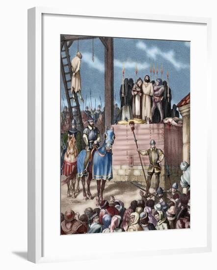 Spain. Aragon. Reign of Philip Ii. New Tortures in Zaragoza during the Occupation by Castilian Troo-Tarker-Framed Giclee Print