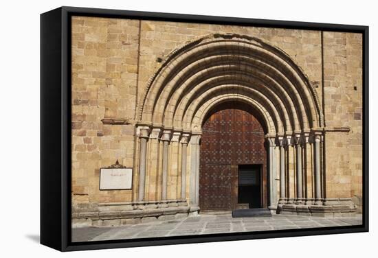 Spain, Avila. St. Peter's Church in the Plaza De Santa Teresa.-Julie Eggers-Framed Stretched Canvas