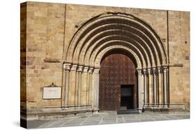 Spain, Avila. St. Peter's Church in the Plaza De Santa Teresa.-Julie Eggers-Stretched Canvas