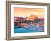 Spain Balearic Island Palma De Mallorca With Harbour And Cathedral Neu-M Bleichner-Framed Art Print