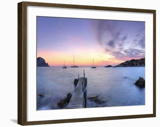 Spain, Balearic Islands, Ibiza, Cala D'Hort Beach and Es Vedra Island-Michele Falzone-Framed Photographic Print