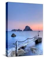 Spain, Balearic Islands, Ibiza, Cala D'Hort Beach and Es Vedra Island-Michele Falzone-Stretched Canvas