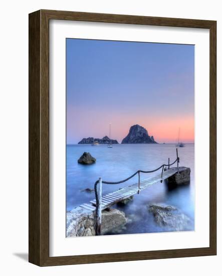 Spain, Balearic Islands, Ibiza, Cala D'Hort Beach and Es Vedra Island-Michele Falzone-Framed Photographic Print