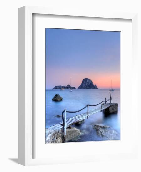 Spain, Balearic Islands, Ibiza, Cala D'Hort Beach and Es Vedra Island-Michele Falzone-Framed Photographic Print