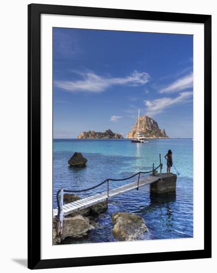 Spain, Balearic Islands, Ibiza, Cala D'Hort Beach-Michele Falzone-Framed Photographic Print