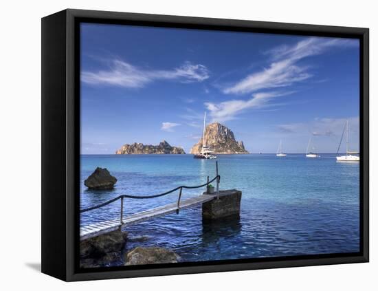Spain, Balearic Islands, Ibiza, Cala D'Hort Beach-Michele Falzone-Framed Stretched Canvas