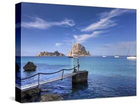 Spain, Balearic Islands, Ibiza, Cala D'Hort Beach-Michele Falzone-Stretched Canvas