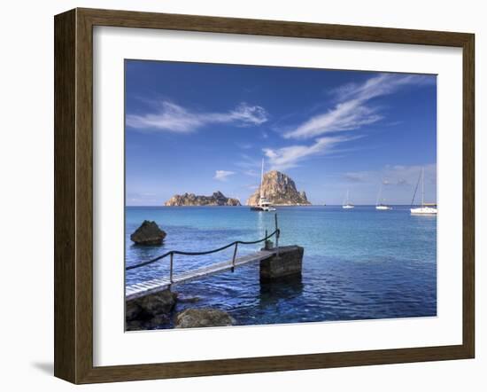 Spain, Balearic Islands, Ibiza, Cala D'Hort Beach-Michele Falzone-Framed Photographic Print