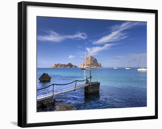 Spain, Balearic Islands, Ibiza, Cala D'Hort Beach-Michele Falzone-Framed Photographic Print