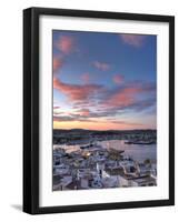 Spain, Balearic Islands, Ibiza, View of Ibiza Old Town (UNESCO Site), and Dalt Vila-Michele Falzone-Framed Photographic Print