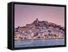 Spain, Balearic Islands, Ibiza, View of Ibiza Old Town (UNESCO Site), and Dalt Vila-Michele Falzone-Framed Stretched Canvas