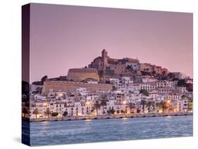 Spain, Balearic Islands, Ibiza, View of Ibiza Old Town (UNESCO Site), and Dalt Vila-Michele Falzone-Stretched Canvas